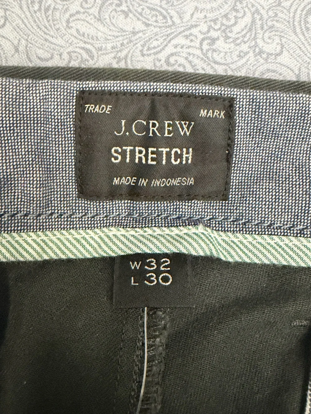 J. Crew Stretch 250 Skinny Black Chinos 32 x30 NWT